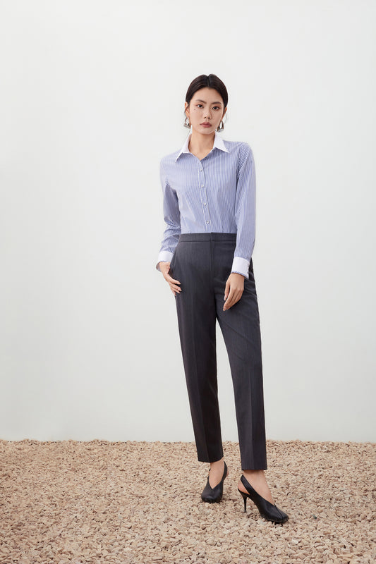 Twill 翻領長袖商務恤衫