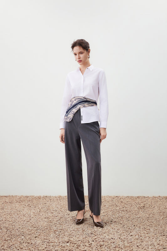 Non-Iron 翻領長袖商務恤衫