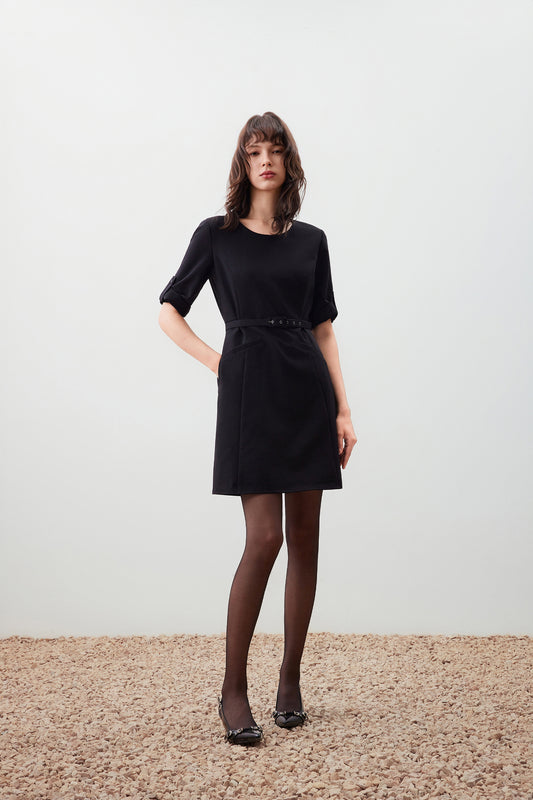 Water Repellent 圓領連身裙