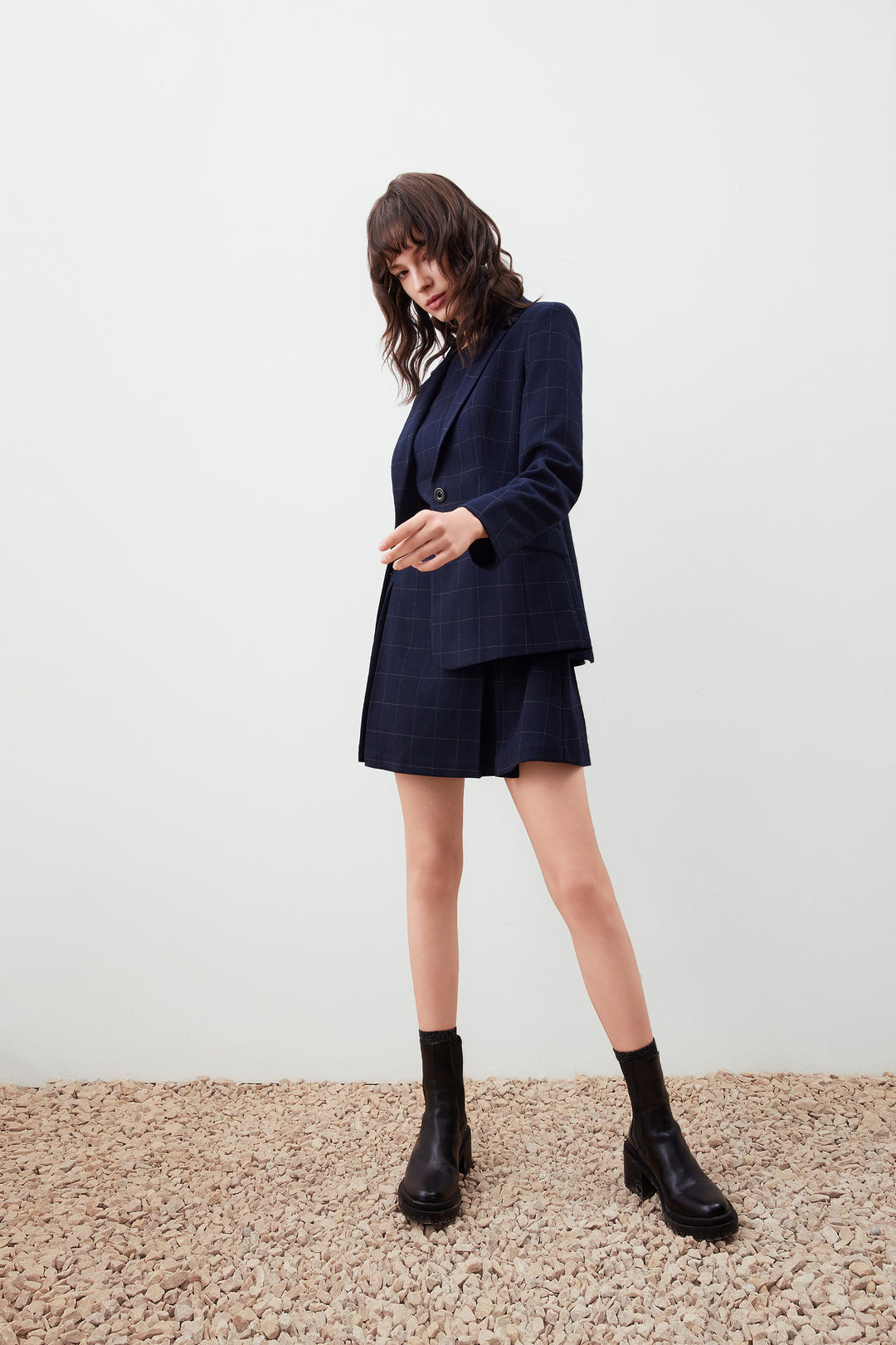 Twill 無領連身裙