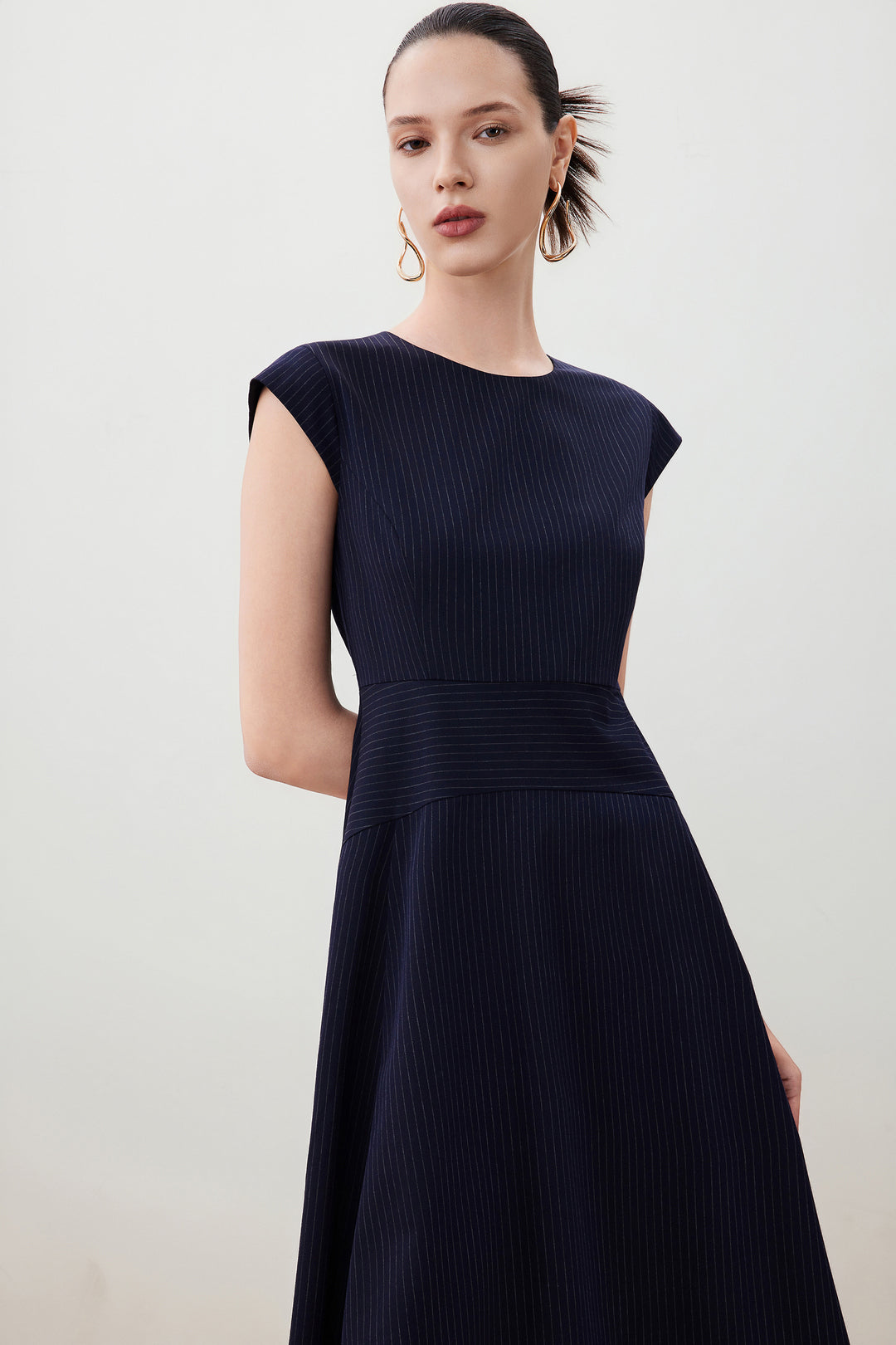 Wool 無領連身裙