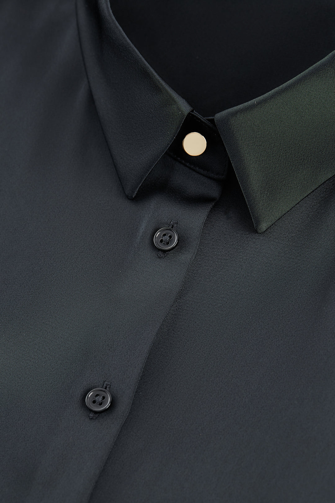 Satin 恤衫領襯衫(配可拆式絲巾項鍊)