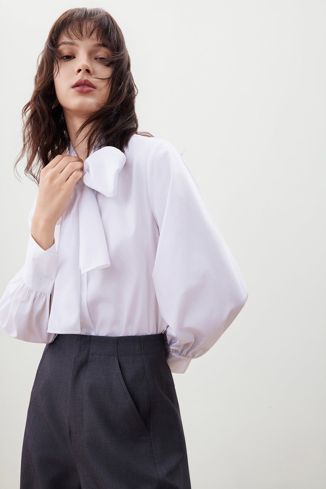 Easy Care Round Neck Blouse