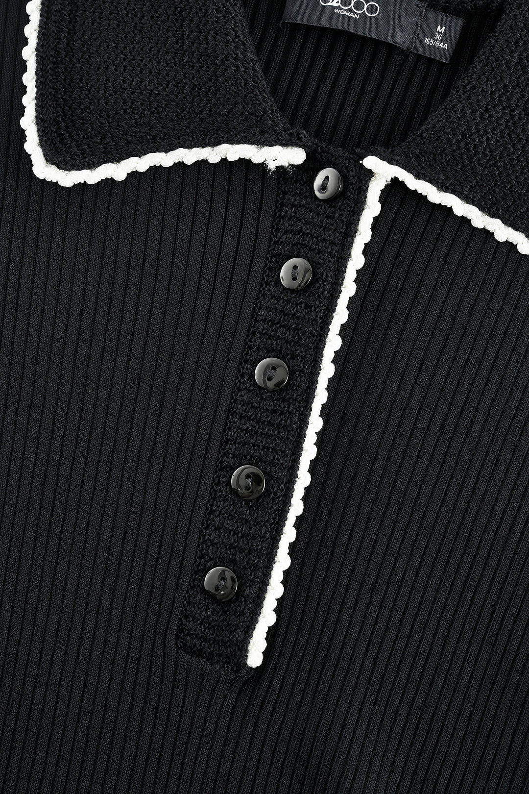 Polo領中袖針織毛衣