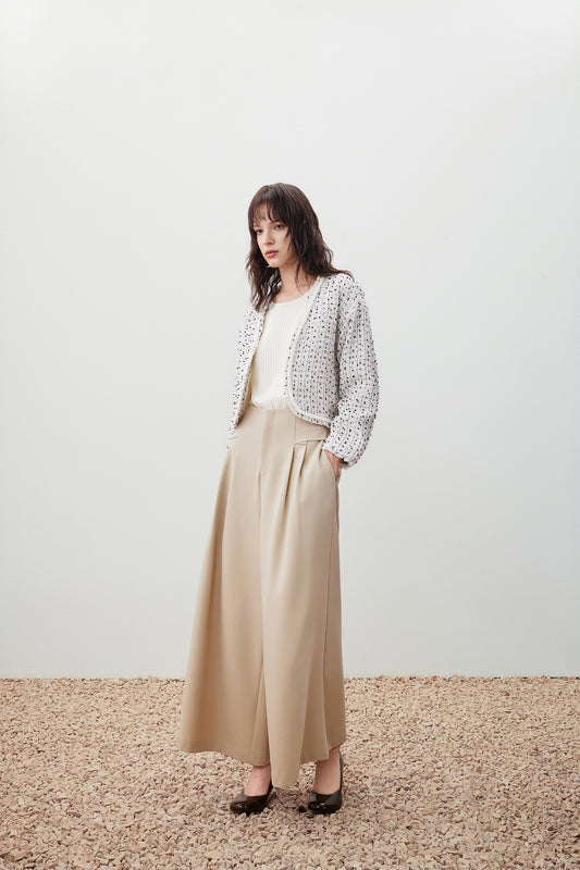 Collarless Long Sleeve Jacket