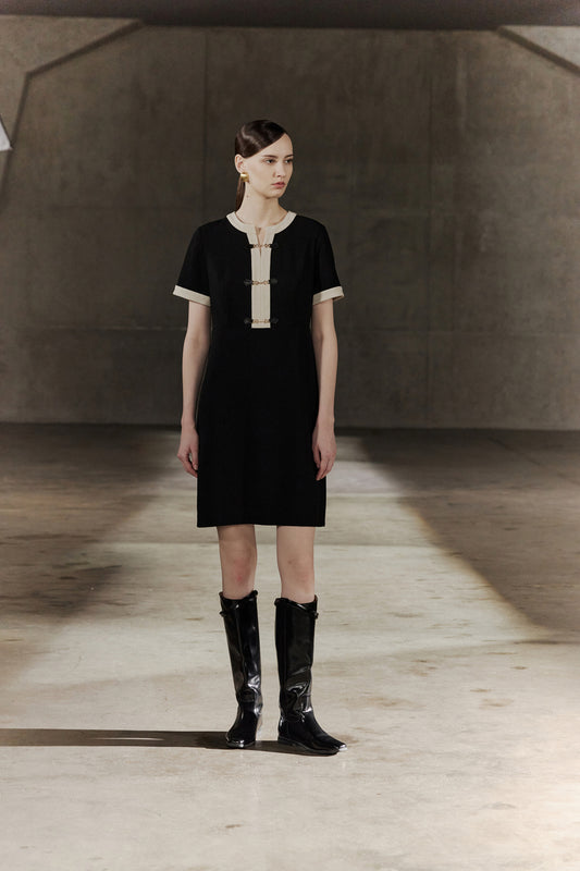 BLAACK | Round Neck Short Sleeve Dress