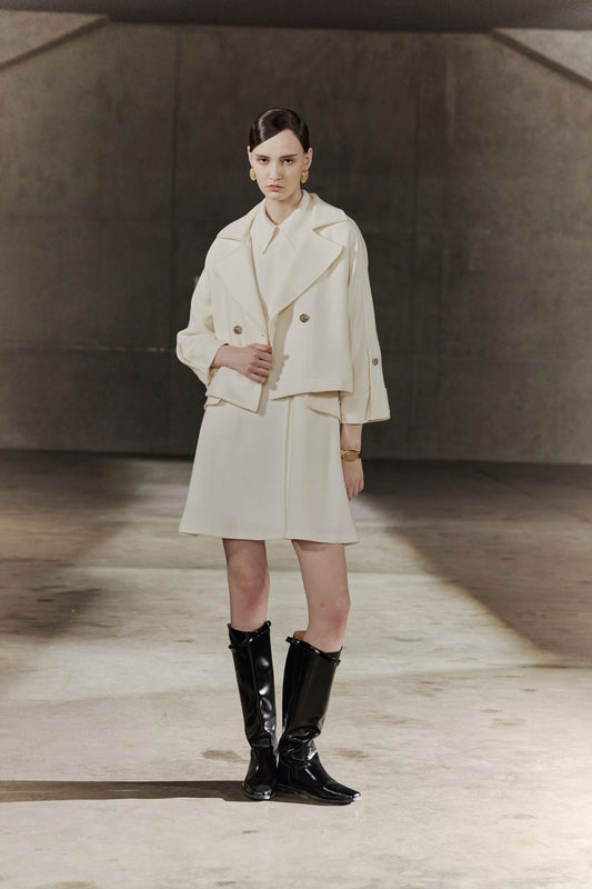 BLAACK | Wool Collection Wide Notched Lapel / Convertible Collar Jacket