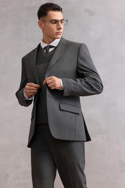 G2000 MAN-polyester-blend-suit-blazer-58113366-Grey