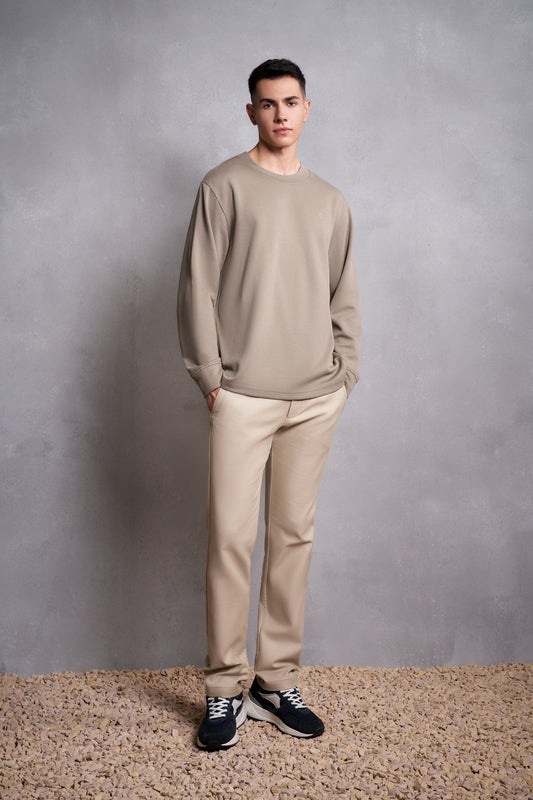 Jacquard 長袖休閒T恤