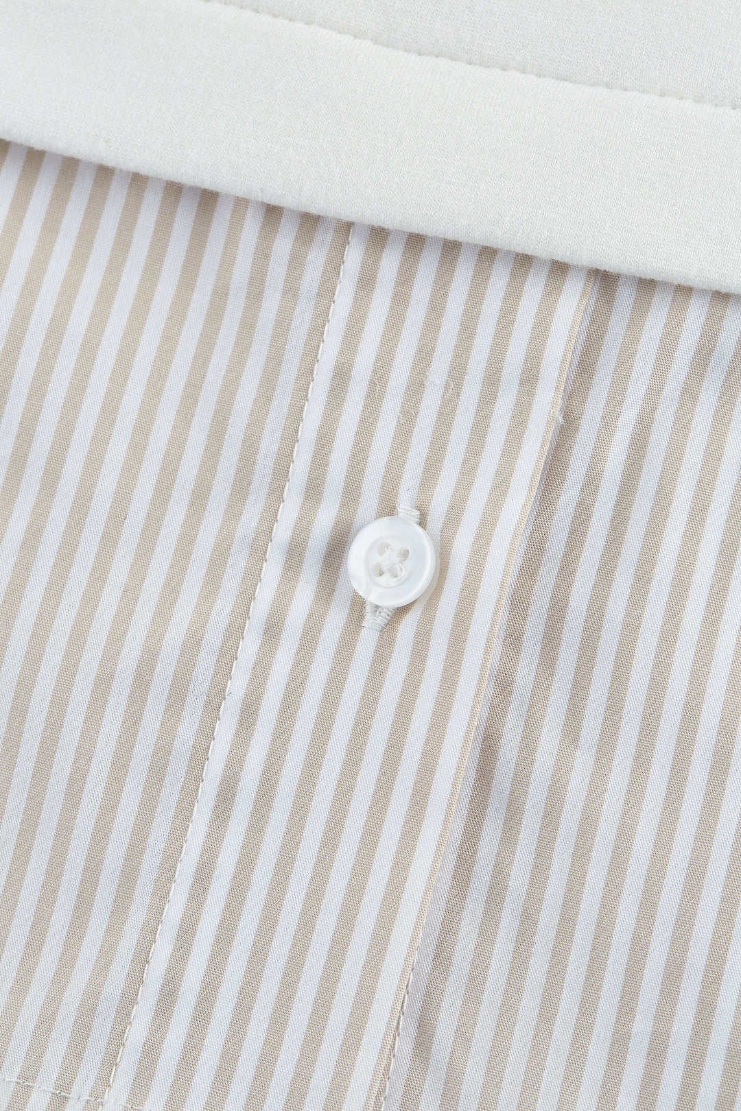 圓領長袖切駁衫