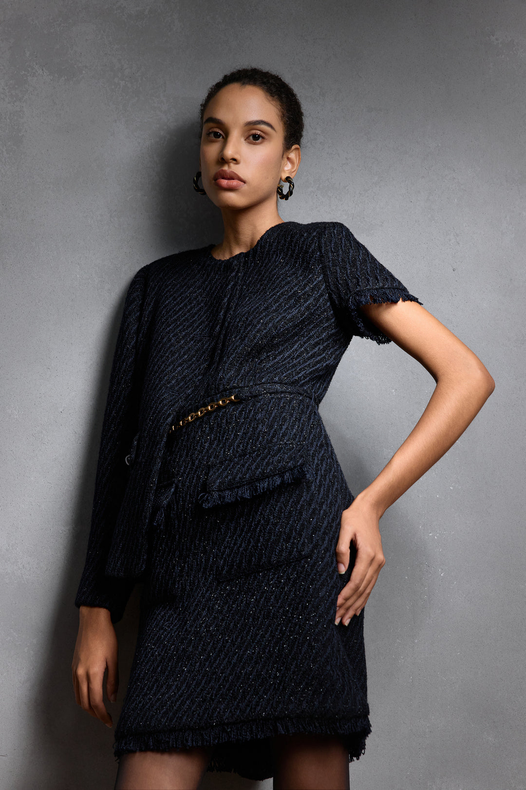 圓領長袖休閒外套