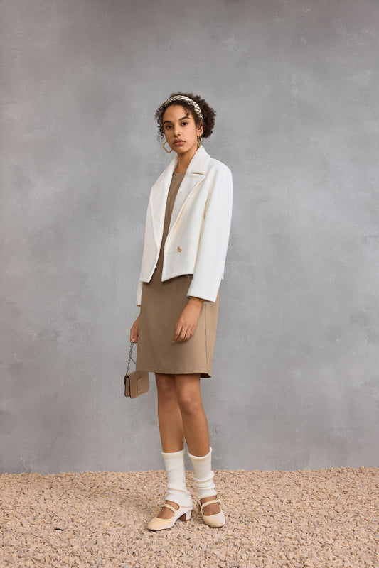 Lapel Collar Long Sleeve Jacket