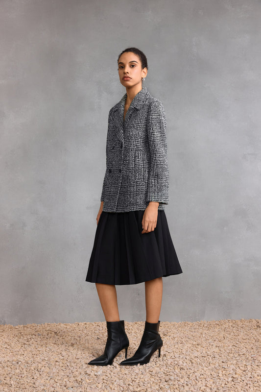 Lapel Collar Long Sleeve Coat