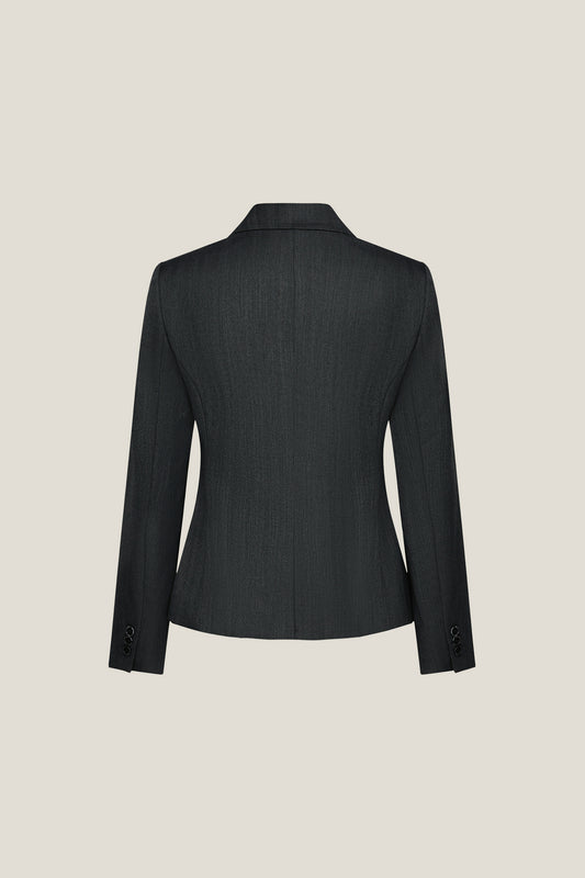 BLAACK | Wool Blend Notch Lapel Suit Blazer