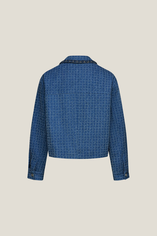 Denim Lapel Collar Jacket