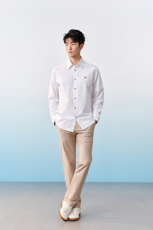 100% Cotton Long-Sleeve Casual Shirt