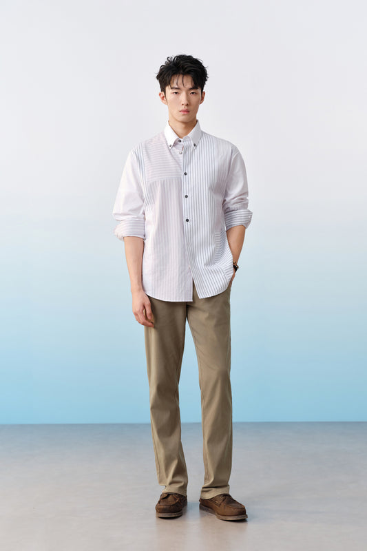 100% Cotton Long-Sleeve Casual Shirt