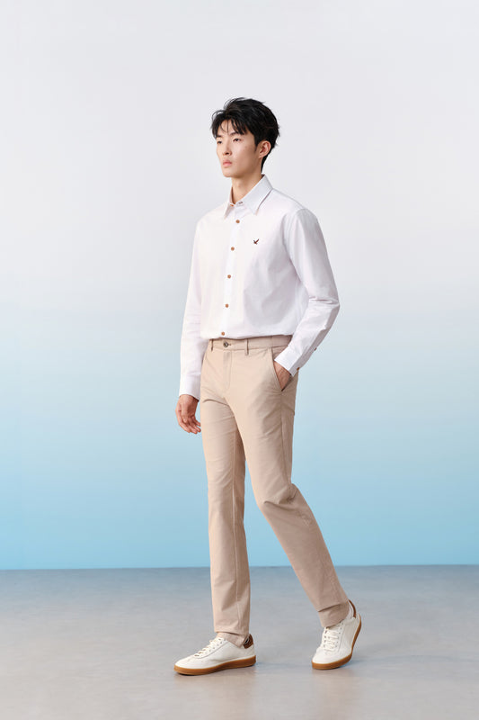 Hidden Elastic Waistband | Cotton Blend 休閒長褲