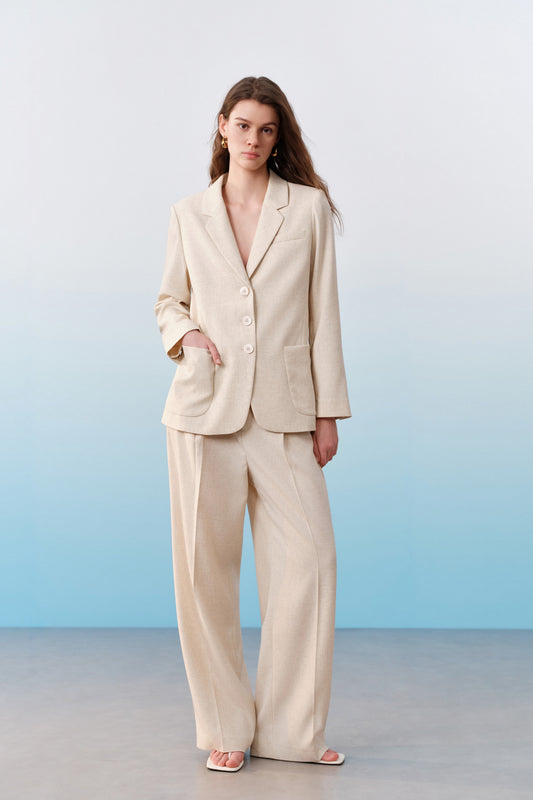 Machine Washable | Notch Lapel Suit Blazer