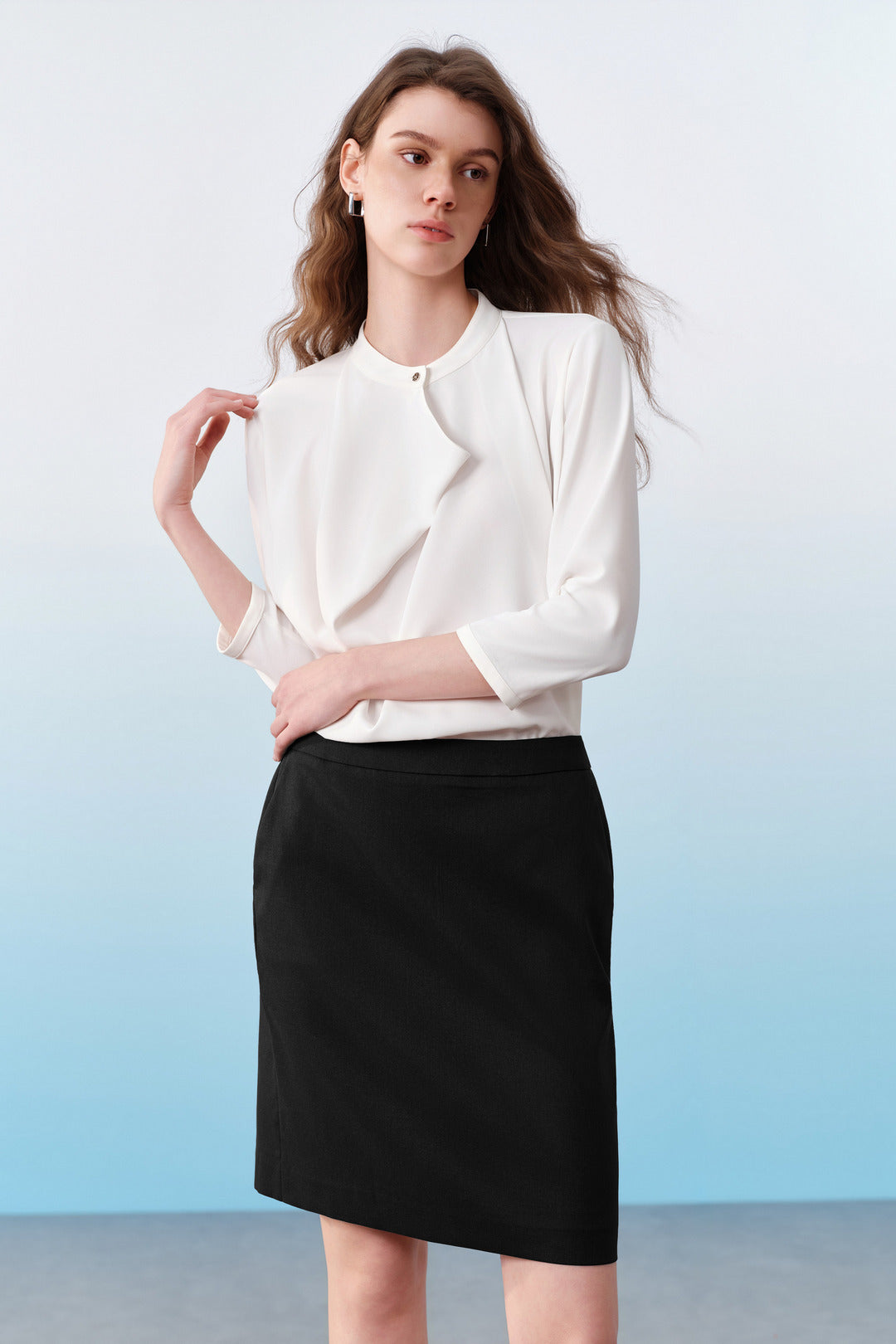 Three Proof Finish | Hip Hanger Suit Skirt