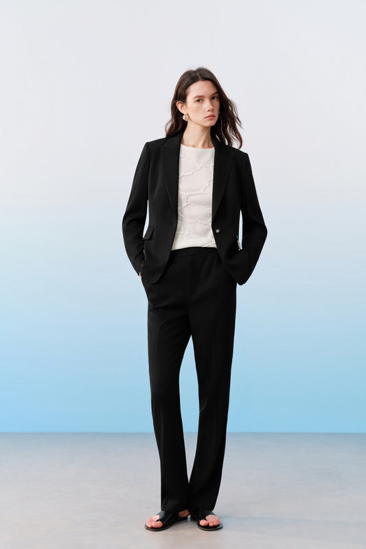 BLAACK | Machine Washable | Peak Lapel 劍領套裝西裝外套(配腰帶)