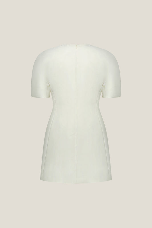 LUXURY | Premium Wool-Silk Blend | Round Neck 圓領連身裙(配後拉鍊)