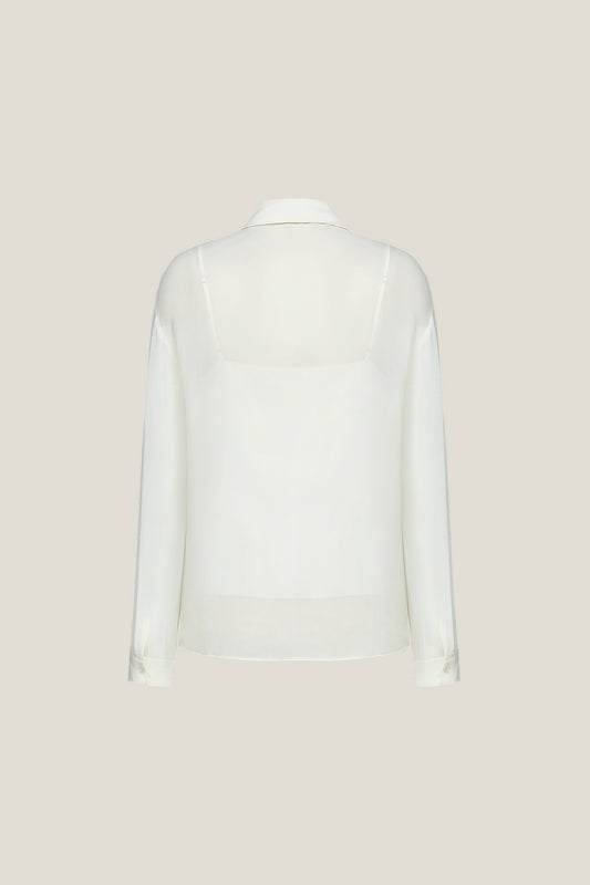LUXURY | 100% Silk | Shirt Collar 恤衫領襯衫(配手工刺繡)