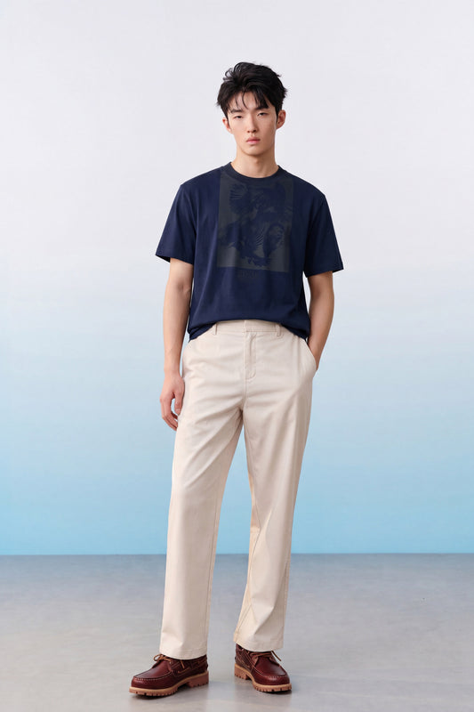 100% Cotton Short-Sleeve Casual T-Shirt