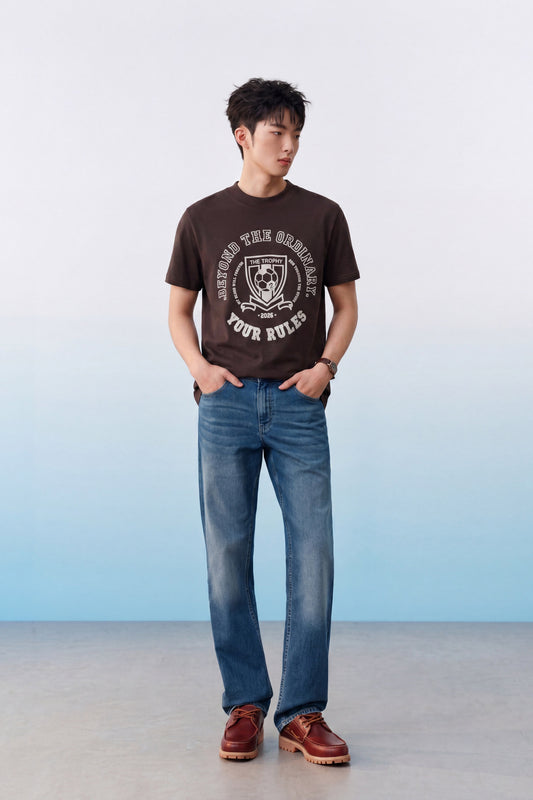 100% Cotton Short-Sleeve Casual T-Shirt