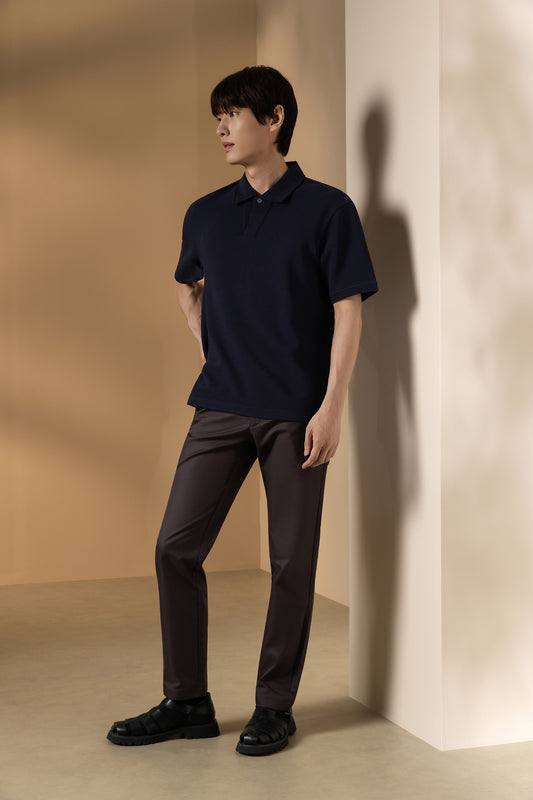 Cotton Blend | Oversize Fit Polo Shirt