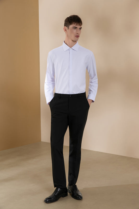 Anti-Bacterial | Hidden Elastic Waistband Suit Pants