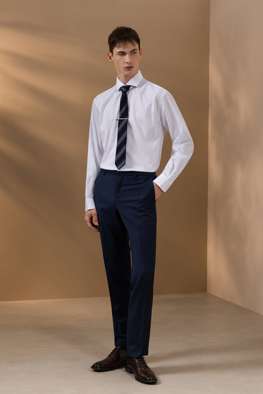 BLAACK | Non-Iron | Textured Stripe Long-Sleeve Dress Shirt