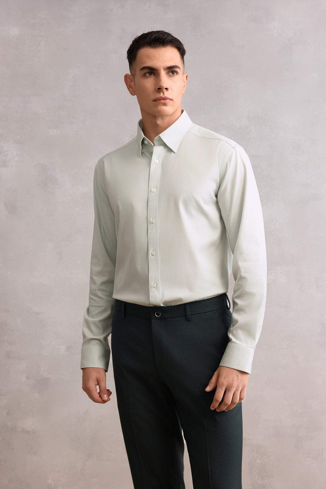 G2000 MAN-non-iron-soft-long-sleeve-dress-shirt-21121212-Green