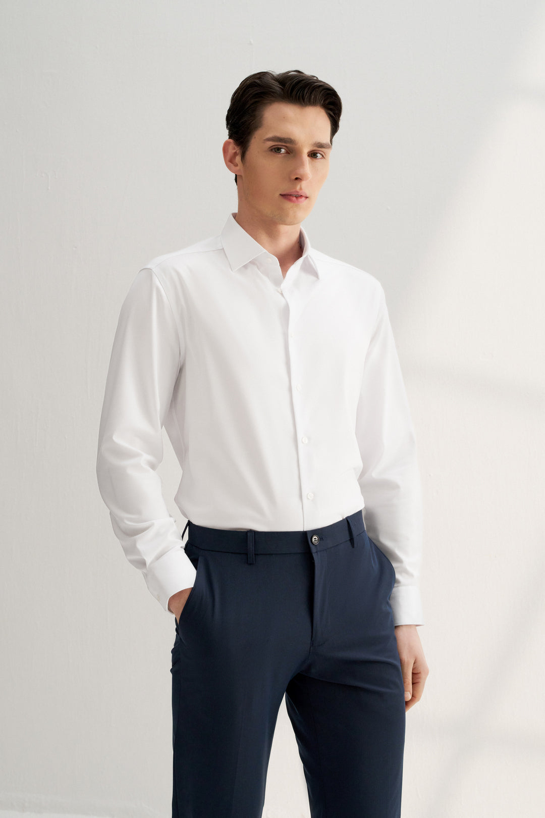 G2000 MAN-non-iron-smooth-long-sleeve-dress-shirt-41123552-White