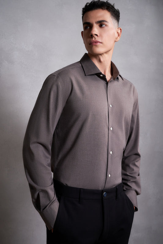 G2000 MAN-non-iron-smooth-long-sleeve-dress-shirt-41123552-Brown