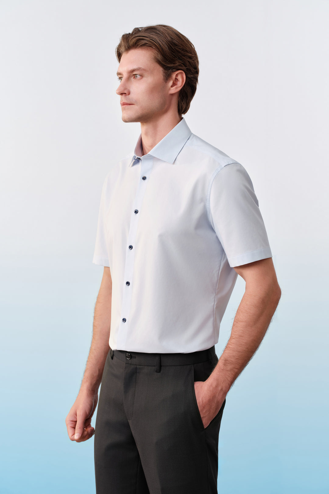 Non-Iron 短袖商務恤衫