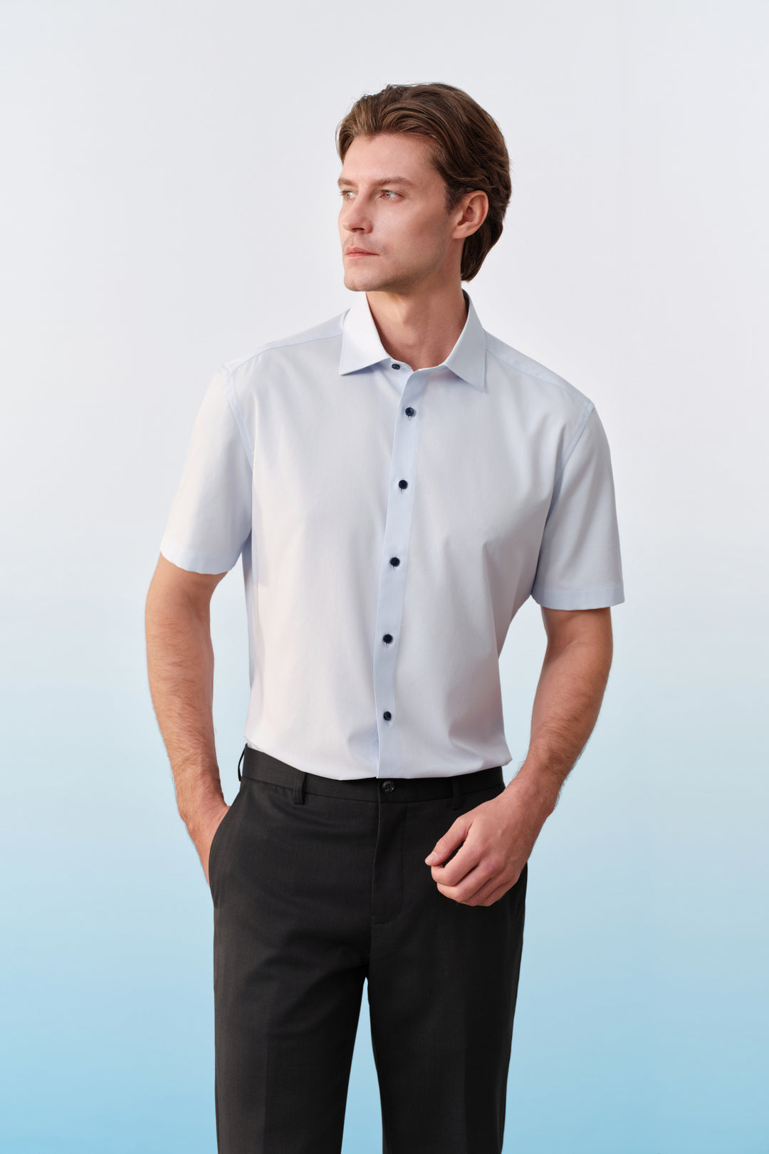Non-Iron 短袖商務恤衫