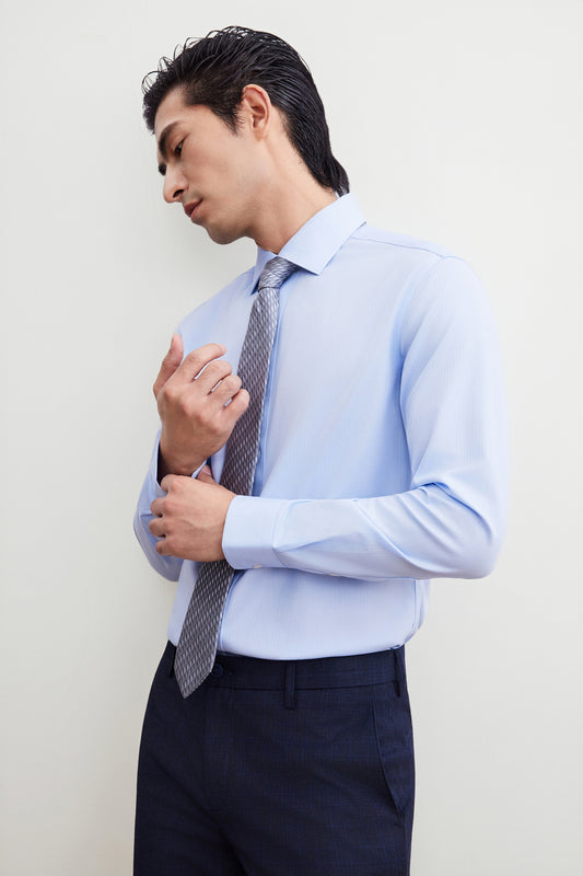 G2000 MAN-non-iron-long-sleeve-dress-shirt-51121313-Blue