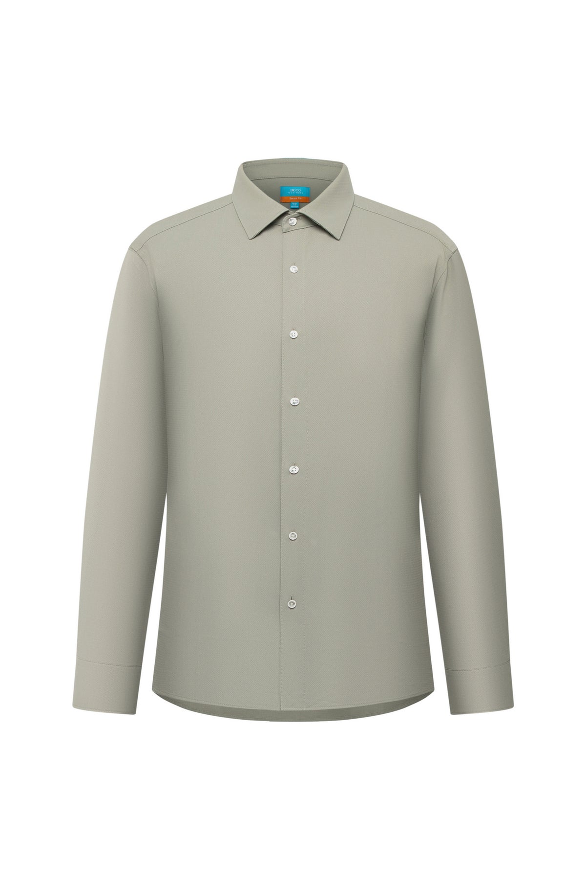 G2000 MAN-non-iron-herringbone-long-sleeve-dress-shirt-51123422-Green
