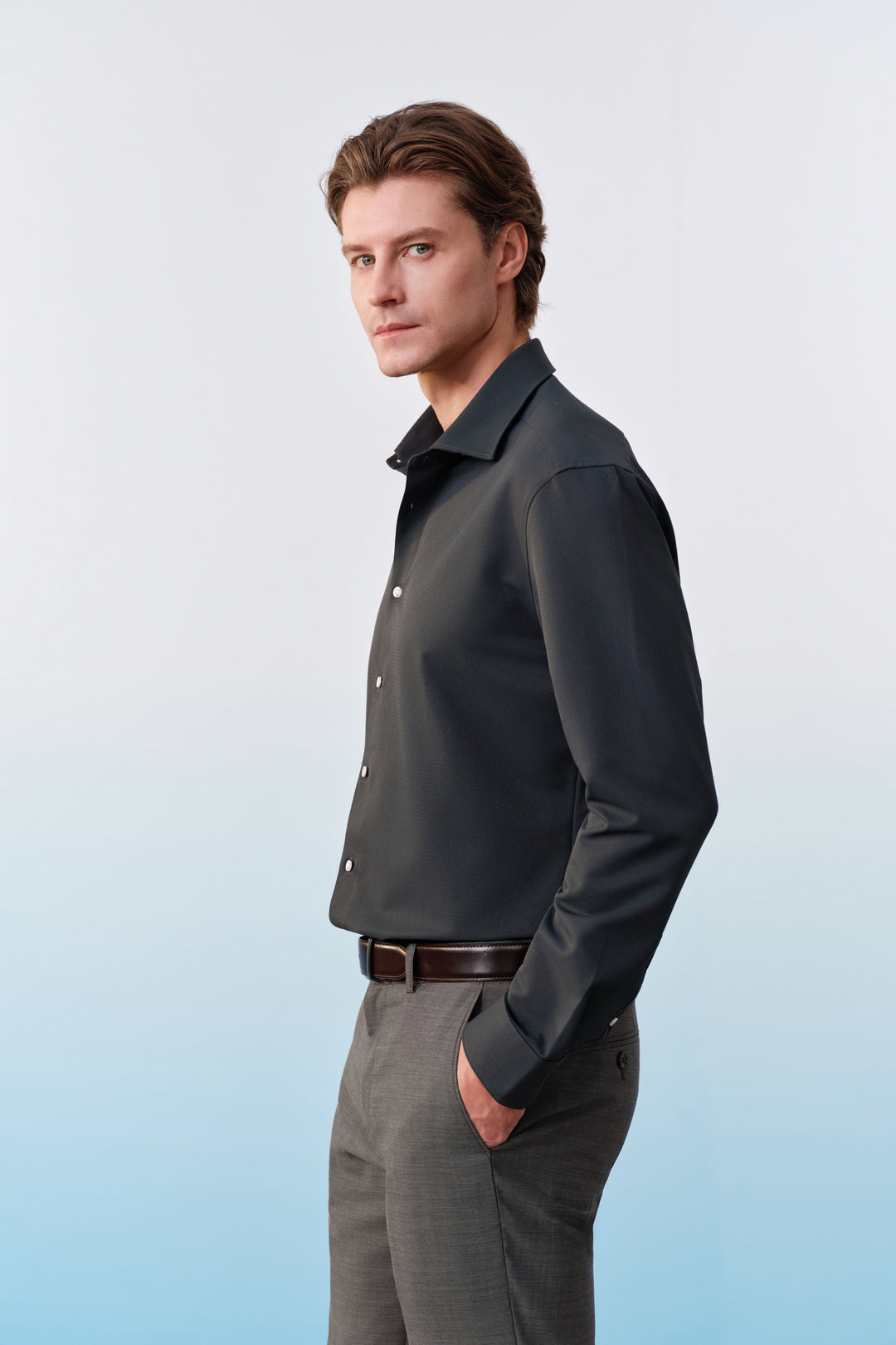 Non-Iron 長袖商務恤衫