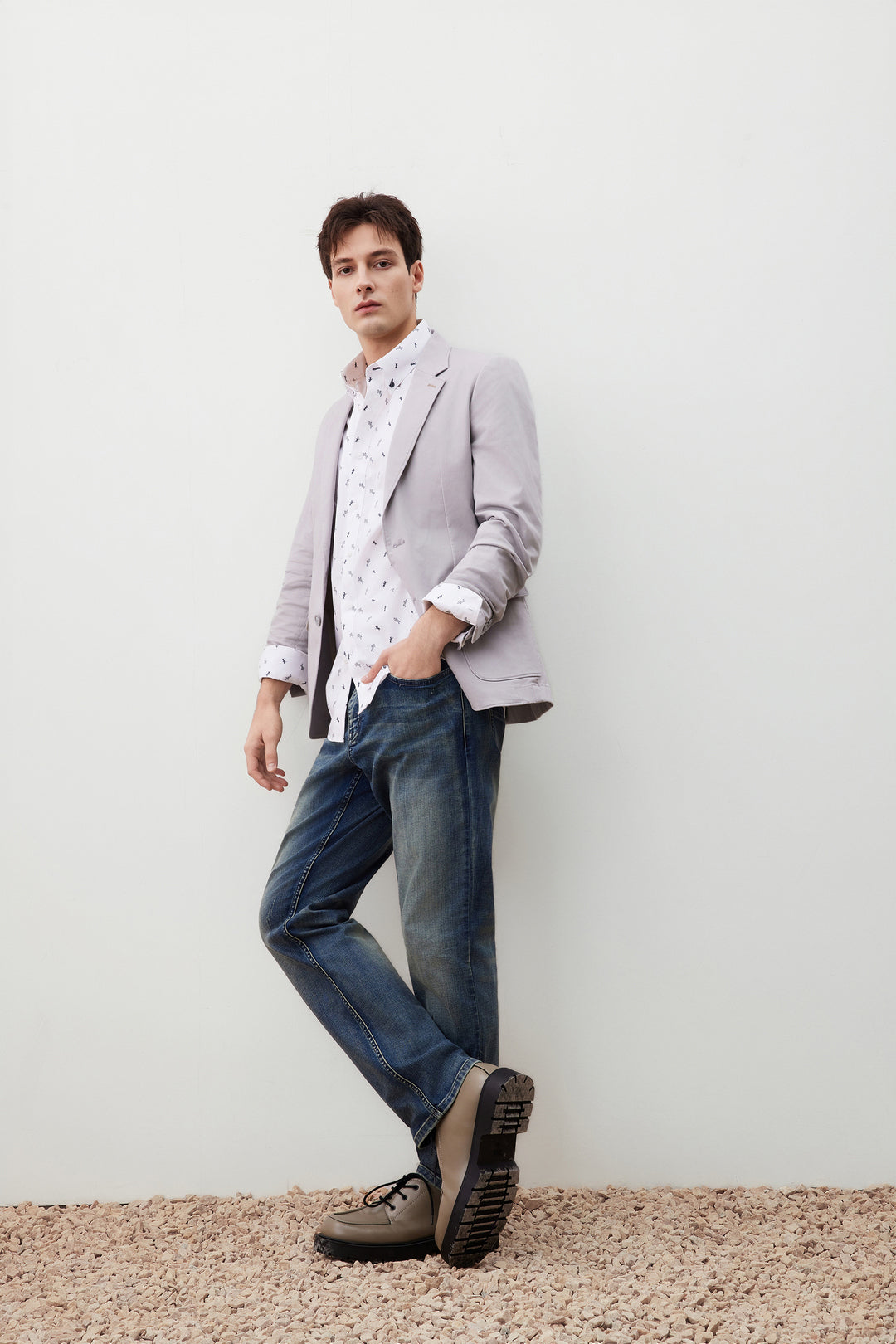 Enzyme Wash 獨立西裝外套