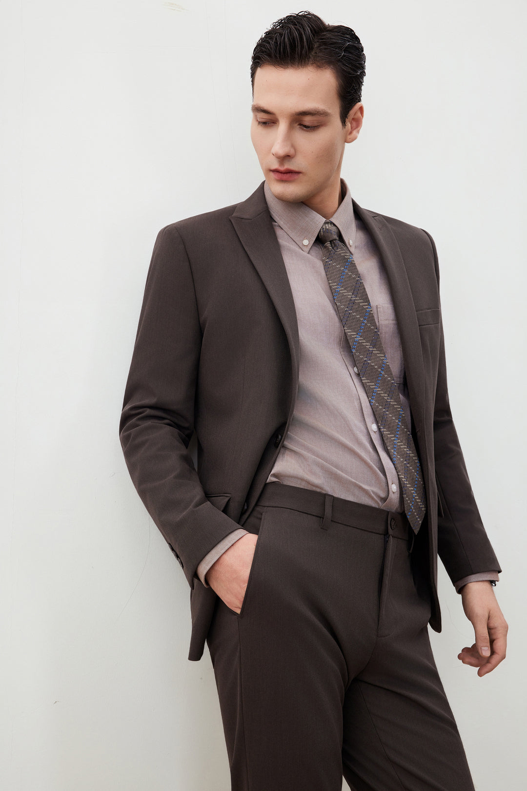 G2000 MAN-multi-way-stretch-suit-blazer-56113512-Brown