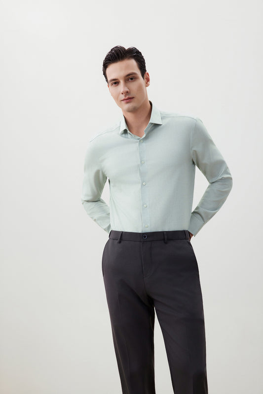 G2000 MAN-non-iron-long-sleeve-dress-shirt-56120292-Green