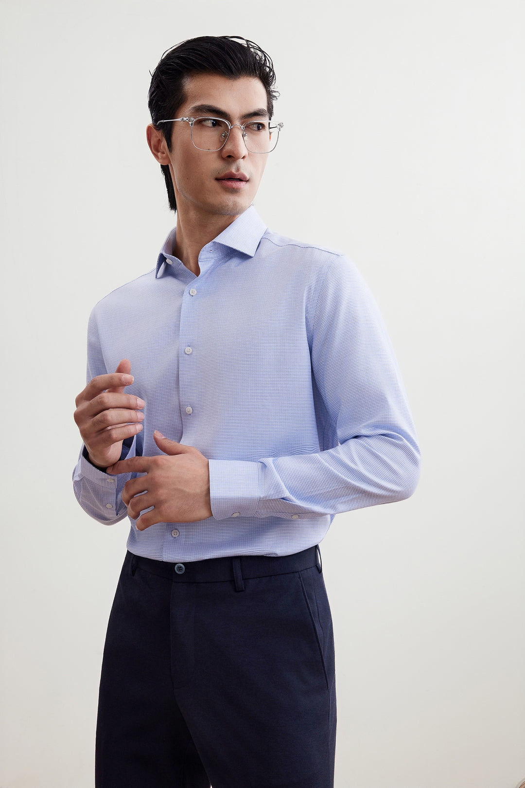 G2000 MAN-non-iron-long-sleeve-dress-shirt-56120292-Blue