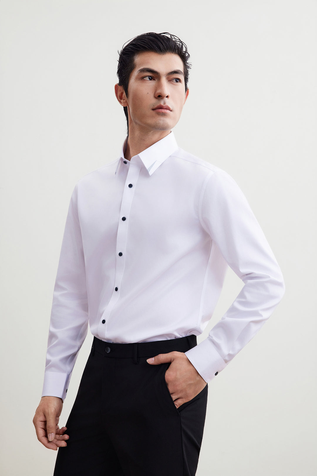 G2000 MAN-non-iron-long-sleeve-dress-shirt-56120382-White