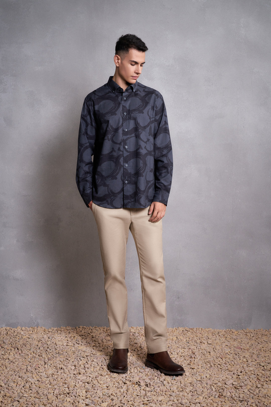 Wrinkle Free 長袖休閒恤衫