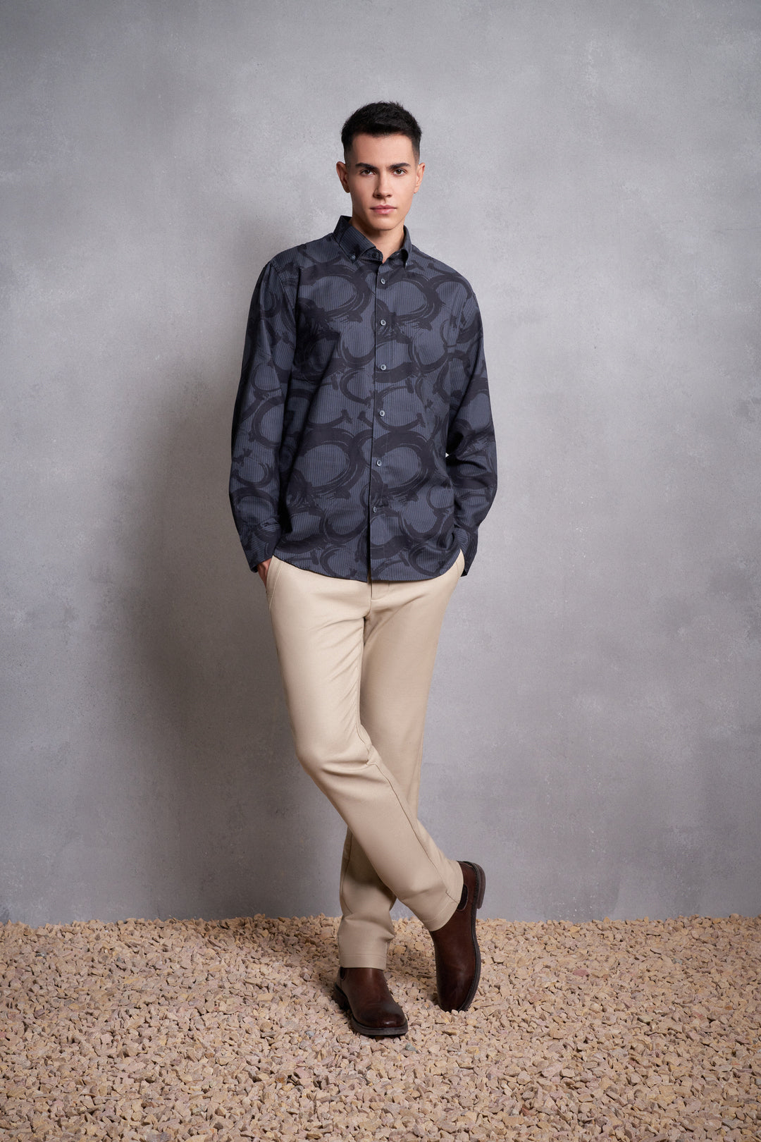 Wrinkle Free 長袖休閒恤衫