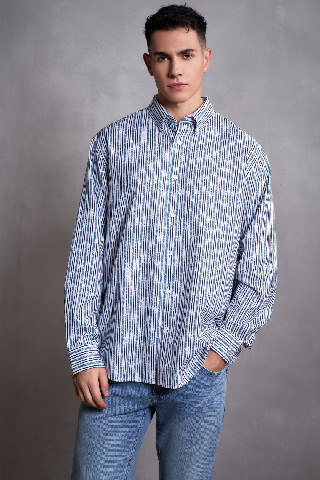 G2000 MAN-wrinkle-free-long-sleeve-casual-shirt-56120848-Blue