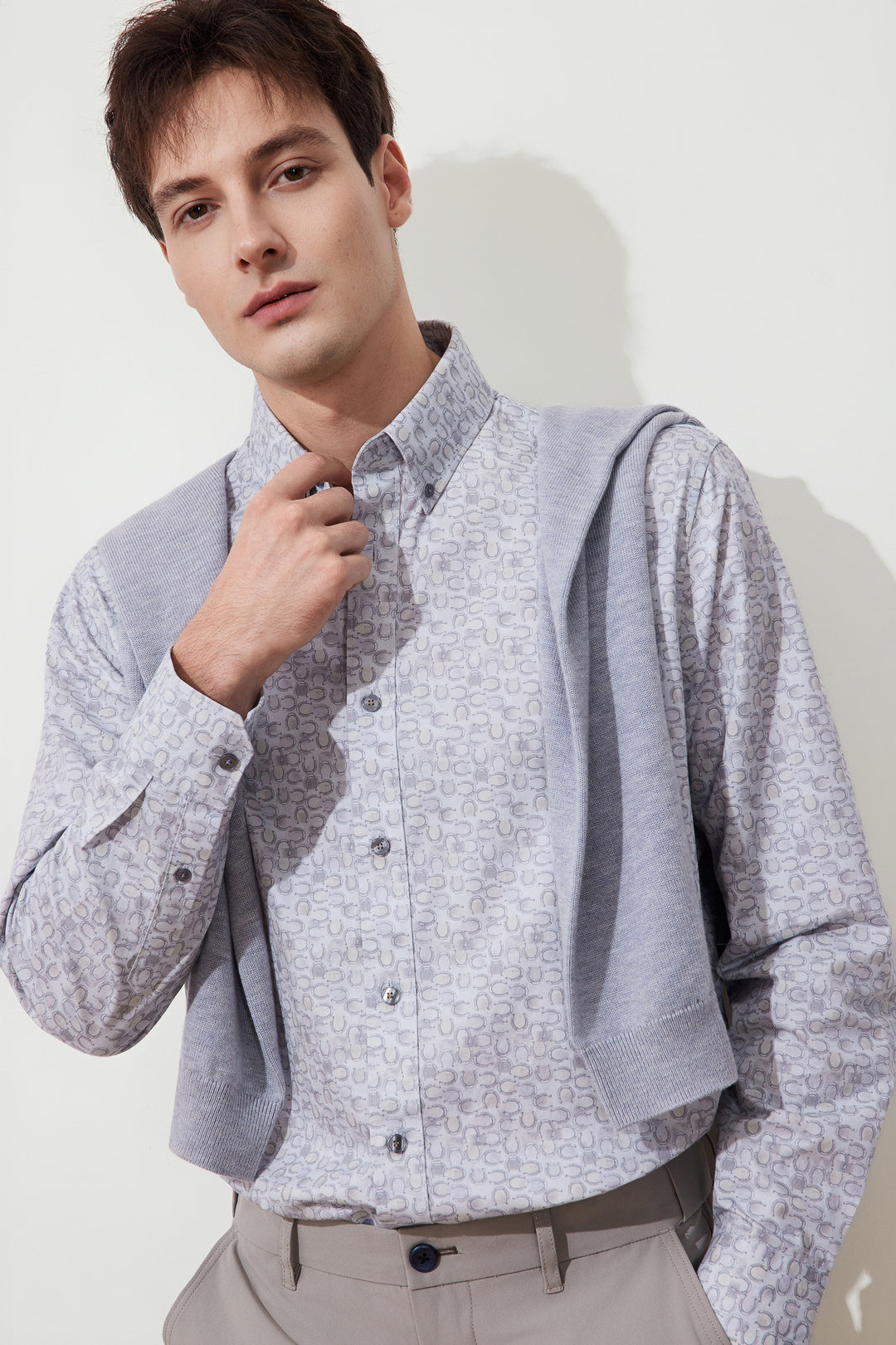 G2000 MAN-wrinkle-free-long-sleeve-casual-shirt-56120888-Grey