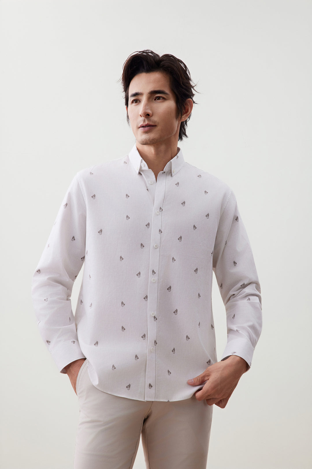 G2000 MAN-wrinkle-free-long-sleeve-casual-shirt-56120948-White